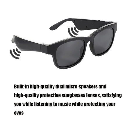 A12 Smart Bluetooth Audio Sunglasses Bluetooth Glasses(Silver)-garmade.com