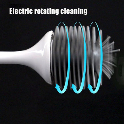 MT001 Ultraviolet Disinfection And Sterilization Long-Handled Silicone Soft Hair Wall-Mounted Electric Toilet Brush, Size: 6.9x49cm(White)-garmade.com