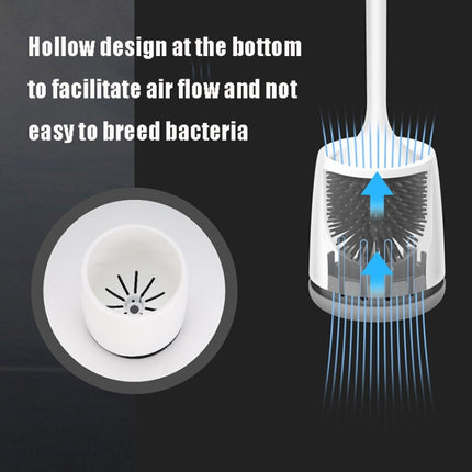 MT001 Ultraviolet Disinfection And Sterilization Long-Handled Silicone Soft Hair Wall-Mounted Electric Toilet Brush, Size: 6.9x49cm(White)-garmade.com