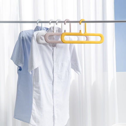 10 PCS Hanger Plastic Fit Non-Slip Clothes Rack Simple And Flexible Storage Hanger Hook(White)-garmade.com