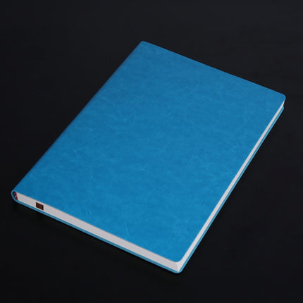 3 PCS Notebook Student Notepad Diary Book Business Record Book PU Notebook, Cover color: A5 Plain Weave Blue-garmade.com