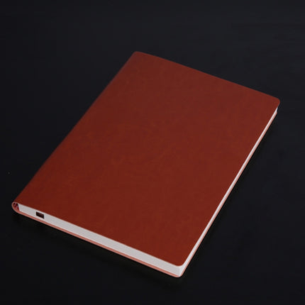 3 PCS Notebook Student Notepad Diary Book Business Record Book PU Notebook, Cover color: A5 Plain Charred Tea Brown-garmade.com