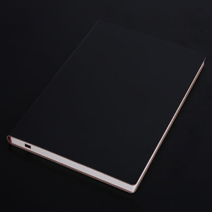 3 PCS Notebook Student Notepad Diary Book Business Record Book PU Notebook, Cover color: A5 Plain Weave Black-garmade.com