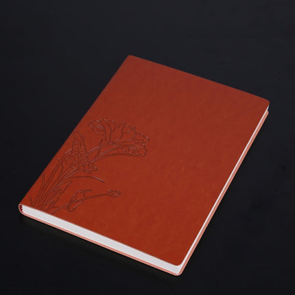 3 PCS Notebook Student Notepad Diary Book Business Record Book PU Notebook, Cover color: A5 Embossed Charred Tea Brown-garmade.com