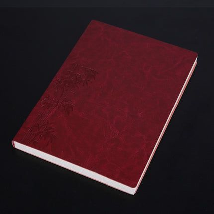 3 PCS Notebook Student Notepad Diary Book Business Record Book PU Notebook, Cover color: A5 Embossed Bitter Tea Red-garmade.com