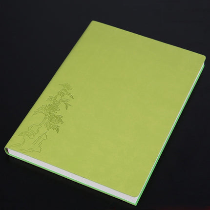 3 PCS Notebook Student Notepad Diary Book Business Record Book PU Notebook, Cover color: A5 Embossed Green-garmade.com