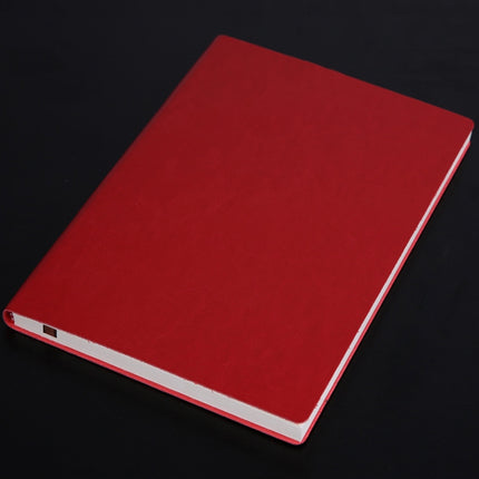 3 PCS Notebook Student Notepad Diary Book Business Record Book PU Notebook, Cover color: B5 Plain Weave Cockscomb Red-garmade.com