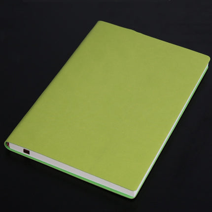3 PCS Notebook Student Notepad Diary Book Business Record Book PU Notebook, Cover color: B5 Plain Weave Green-garmade.com
