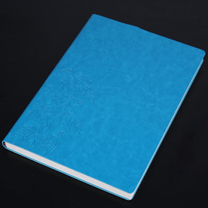 3 PCS Notebook Student Notepad Diary Book Business Record Book PU Notebook, Cover color: B5 Embossed Turquoise Green-garmade.com