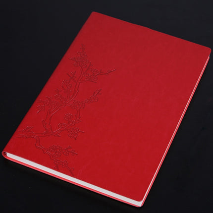 3 PCS Notebook Student Notepad Diary Book Business Record Book PU Notebook, Cover color: B5 Embossed Cockscomb Red-garmade.com