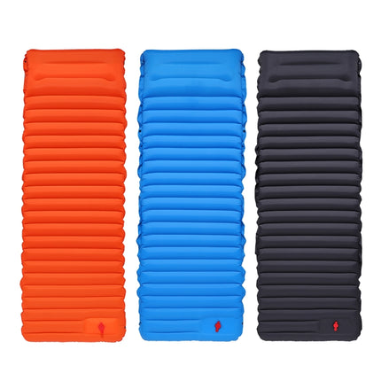 Outdoor Camping Foot Type Automatic Portable Inflatable Bed Beach Mat Picnic Mat Folding TPU Air Cushion(Black With Gray)-garmade.com