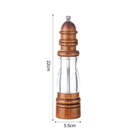 Wooden Lighthouse Shape Pepper Grinder Household Manual Sea Salt Grinding Tool, Specification: 8 inch-garmade.com