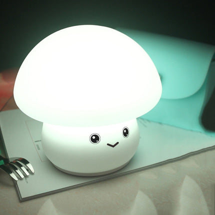 Silicone Colorful Mushroom Night Light Bedside Sleeping Table Lamp, Power source: 0.8W(Niu Niu Mushroom)-garmade.com
