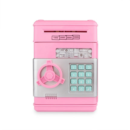 Electronic Piggy Bank ATM Password Money Coins Saving Box, Music Version(Pink)-garmade.com