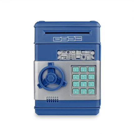 Electronic Piggy Bank ATM Password Money Coins Saving Box, Music Version(Blue)-garmade.com