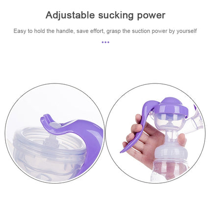 Painless Strength Adjustable Manual Massage Breast Pump(White)-garmade.com