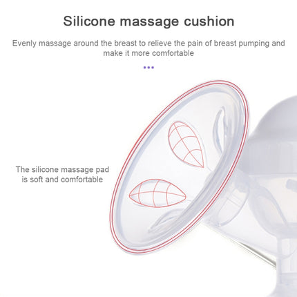 Painless Strength Adjustable Manual Massage Breast Pump(White)-garmade.com
