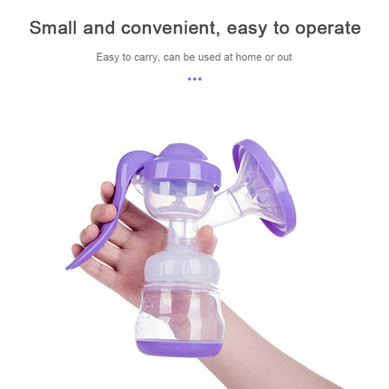 Painless Strength Adjustable Manual Massage Breast Pump(Purple)-garmade.com