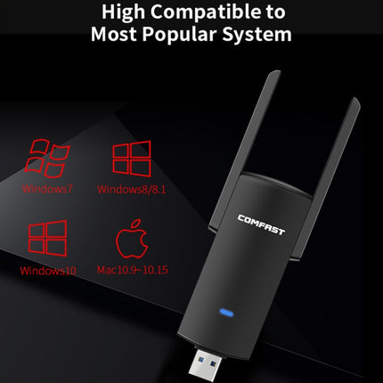 COMFAST CF-924AC V2 1200Mbps Dual Frequency Gigabit USB Computer WIFI Receiver High Power Wireless Network Card-garmade.com