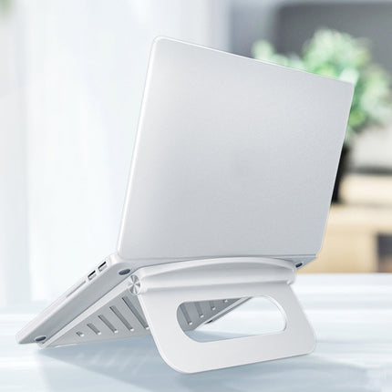D1601 Laptop Support Folding Heightening Lifting Plate Cooling Bracket(White)-garmade.com