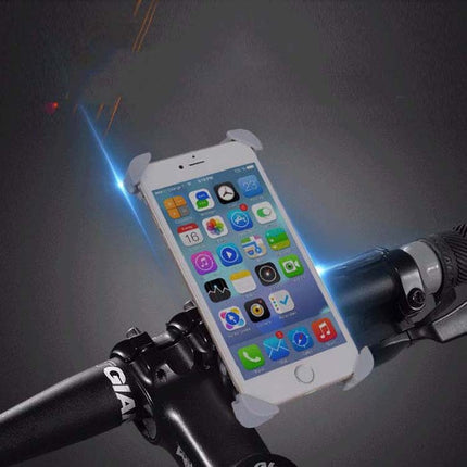 Motorcycle Bicycle Phone Holder Outdoor Riding Equipment Suitable For 4.7-8 Inch Mobile Phone/Tablet(Gray )-garmade.com