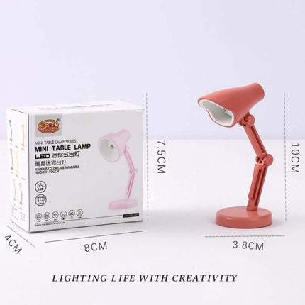 3 PCS Mini LED Desk Lamp Folding Portable Night Light Magnetic Eye Protection Desk Lamp(LD02-Rose Red)-garmade.com