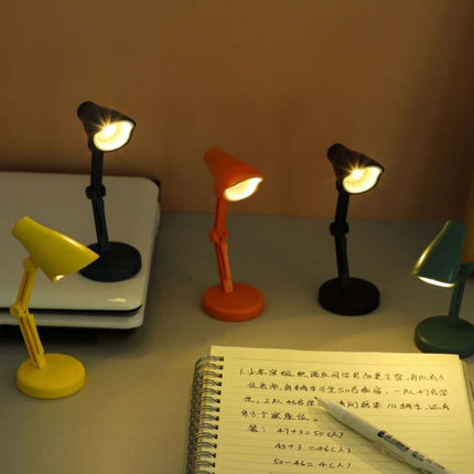 3 PCS Mini LED Desk Lamp Folding Portable Night Light Magnetic Eye Protection Desk Lamp(LD02-Rose Red)-garmade.com