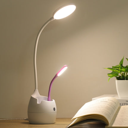 Plug-in Student Writing Reading Learning Desk Lamp with Pen Holder-garmade.com