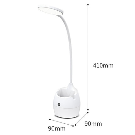 Rechargeable 1200mAh Student Writing Reading Learning Desk Lamp with Pen Holder-garmade.com