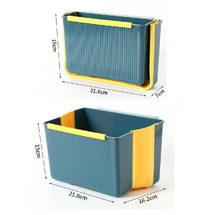 Portable Kitchen Sorting Wall-Mounted Folding Trash Can(Gray)-garmade.com
