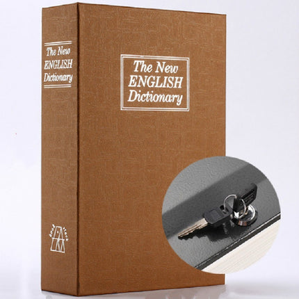 Simulation English Dictionary Book Safe Piggy Bank Creative Bookshelf Decoration, Trumpet Key Version, Color:Coffee-garmade.com