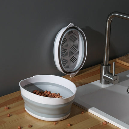 2 Sets Double-Layer Foldable Drain Washing Basket Kitchen Storage Basket Fresh Fruits & Vegetables Small-garmade.com