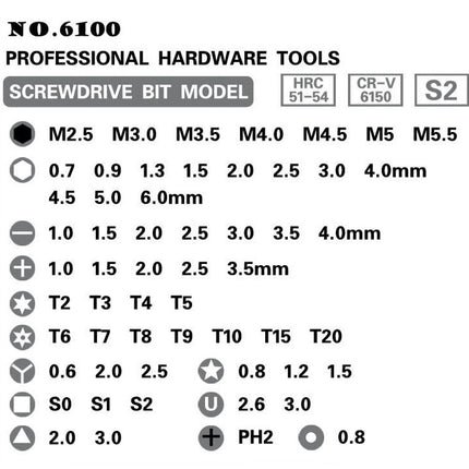 60 in 1 S2 Mobile Phone Notebook Computer Disassembly Tool Repair Phillips Screwdriver(Black)-garmade.com