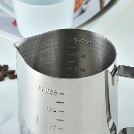 600ml 304 Stainless Steel Pointed Mouth Etched Cup Graduated Measuring Cup Milk Foam Cup Coffee Pot-garmade.com