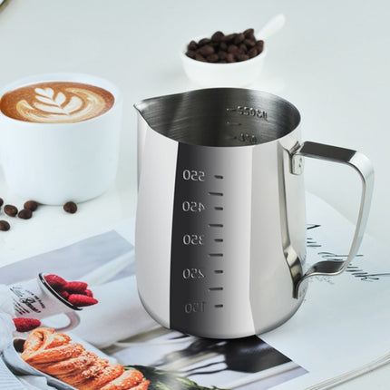 1000ml 304 Stainless Steel Pointed Mouth Etched Cup Graduated Measuring Cup Milk Foam Cup Coffee Pot-garmade.com