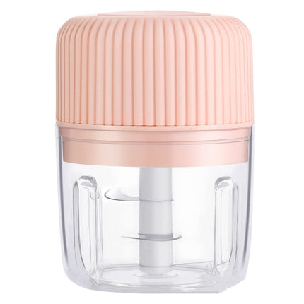 Household Vegetable Cutting Electric USB Garlic Masher Baby Mini Cooking Machine Baby Food Supplement Machine, Style:250ml(Pink)-garmade.com