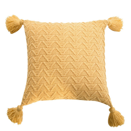 Home Accessories Knitted Pillowcase Without Core, Size: 45 x 45 cm(Goose Yellow)-garmade.com
