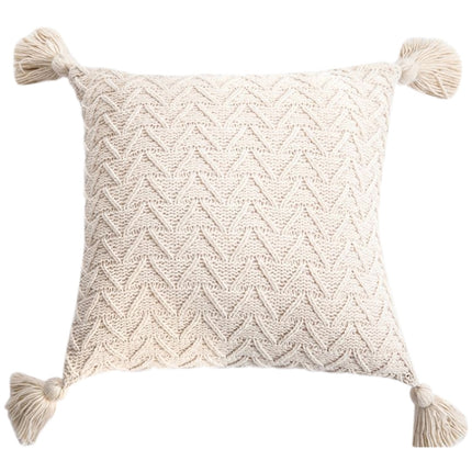 Home Accessories Knitted Pillowcase Without Core, Size: 45 x 45 cm(Rice Apricot)-garmade.com