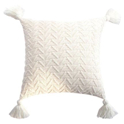 Home Accessories Knitted Pillowcase Without Core, Size: 45 x 45 cm(Ivory)-garmade.com