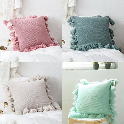 Home Furnishings Lantern Ball Pillowscase Without Core, Size: 45x45cm(Skin Powder)-garmade.com