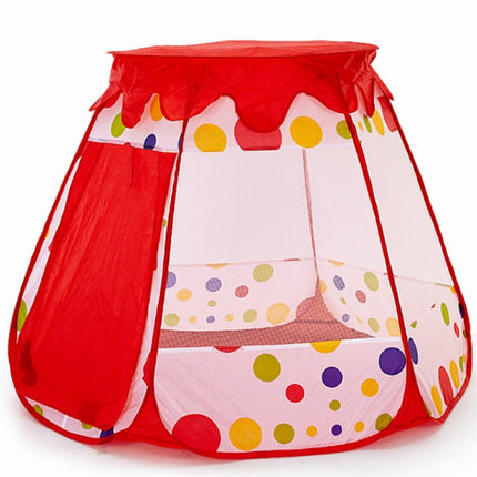 Children Indoor Foldable Hexagonal Tent Game House(Red)-garmade.com