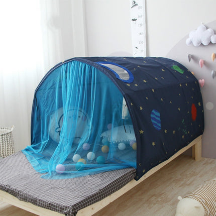 Children Home Bed Crawl Tunnel Game House Tent, Style:Blue with Mosquito Net-garmade.com