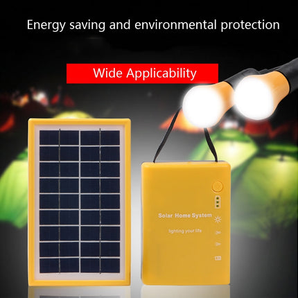3W Solar Small System Household Multifunctional Portable Emergency Light(Red)-garmade.com