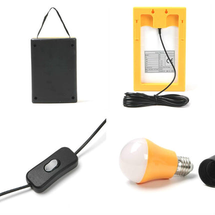 3W Solar Small System Household Multifunctional Portable Emergency Light(Red)-garmade.com