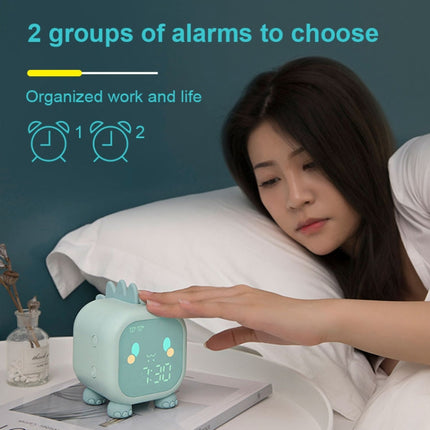 XR-MM-C2007 Multifunctional Smart Night Light Desktop Children Student LED Digital Alarm Clock(Green)-garmade.com