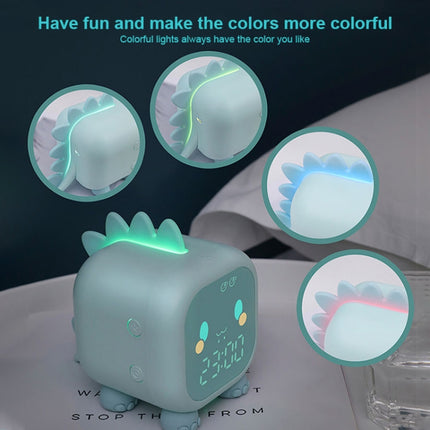 XR-MM-C2007 Multifunctional Smart Night Light Desktop Children Student LED Digital Alarm Clock(Green)-garmade.com