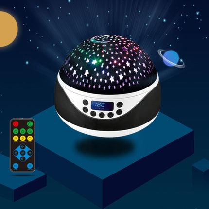 LED Starry Sky Light USB Remote Control Rotating Music Projector Lamp Romantic Starry Night Light(Blue)-garmade.com