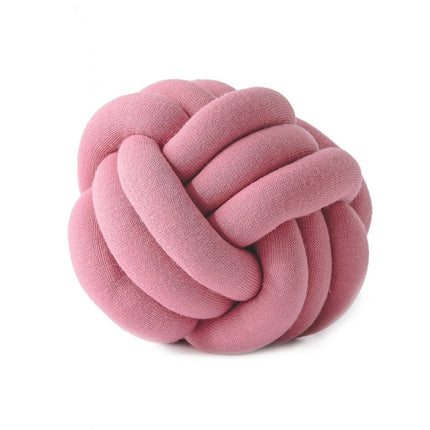 Hand-Made Knotted Ball Pillow, Size: Diameter: 25~30cm(Skin Powder)-garmade.com