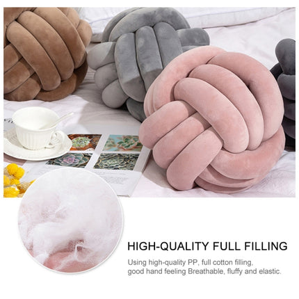 Hand-Made Knotted Ball Pillow, Size: Diameter: 25~30cm(Skin Powder)-garmade.com