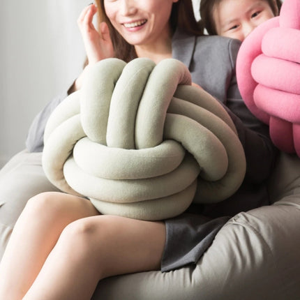 Hand-Made Knotted Ball Pillow, Size: Diameter: 25~30cm(Skin Powder)-garmade.com